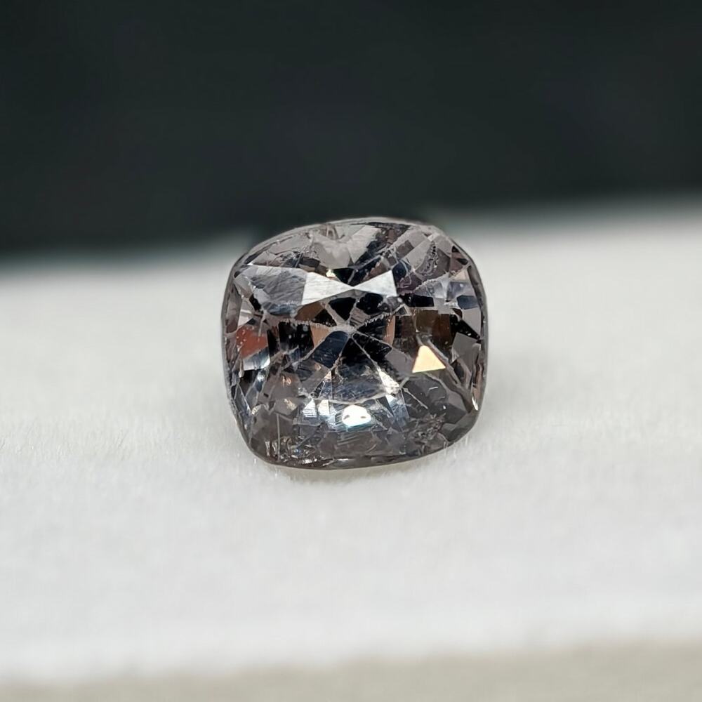 1.07ct Natural Burma Spinel Silvery Gray Lavender No Treatment